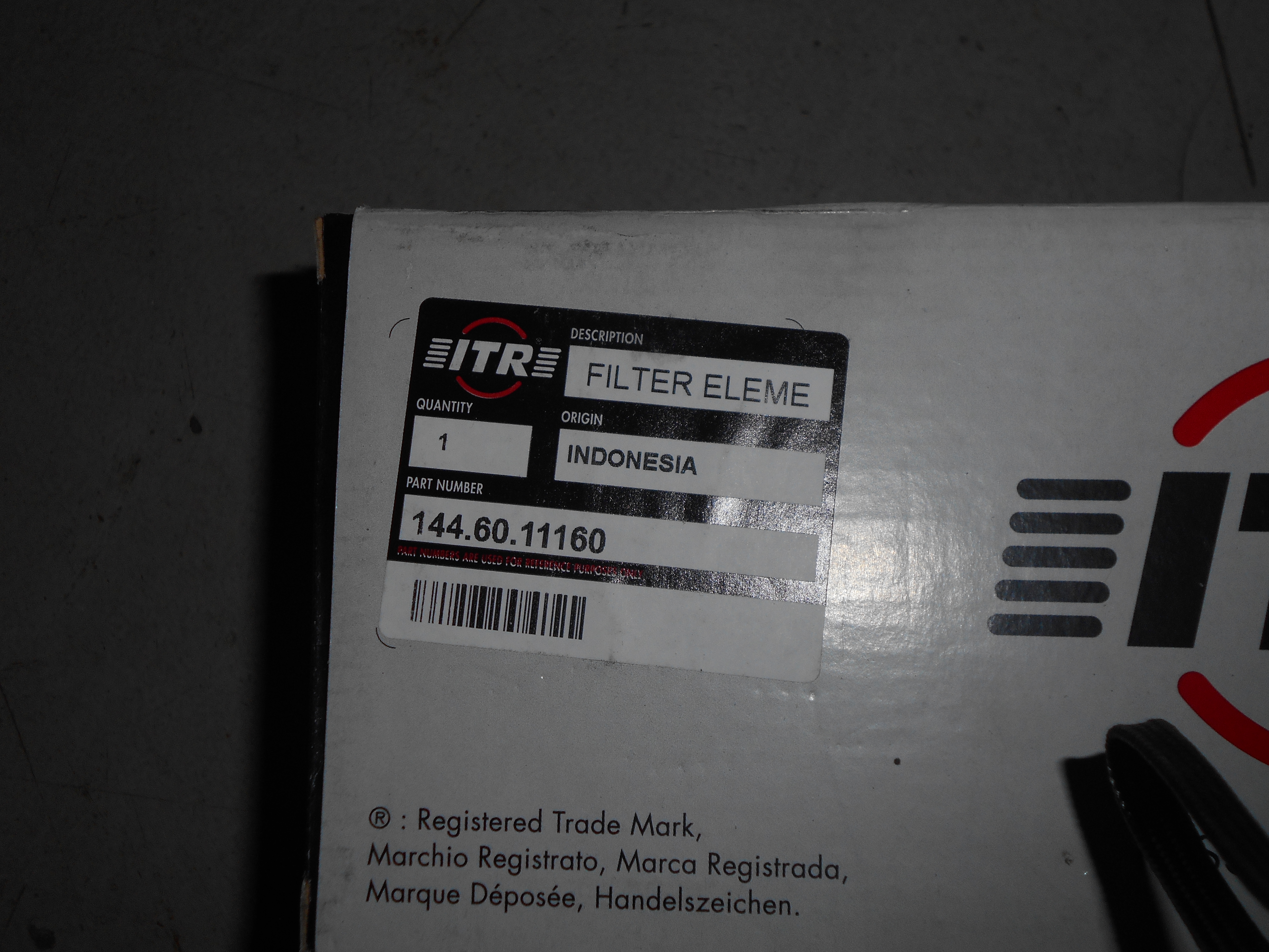 Hydraulic filter ITR 144-60-11160